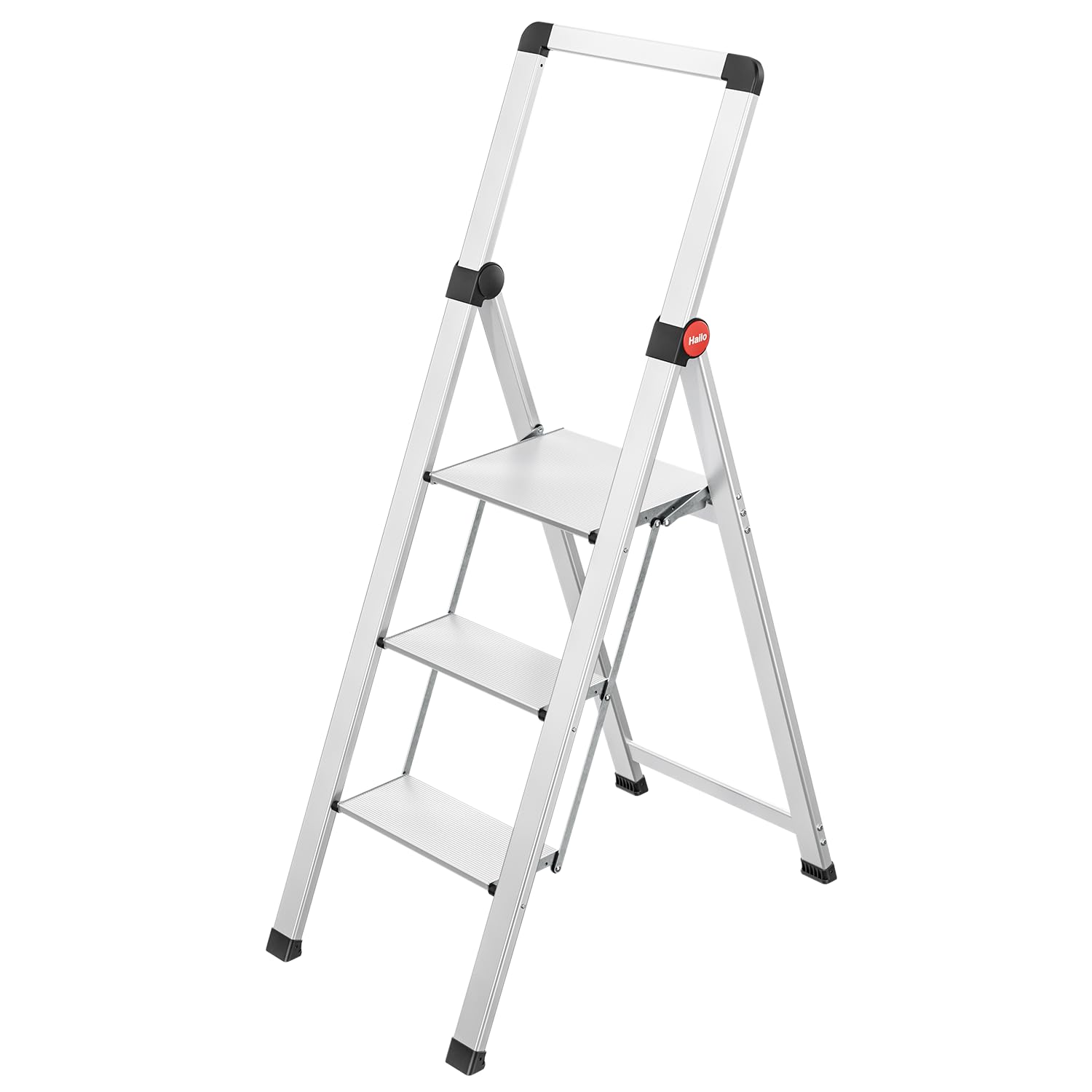 Selekta by Hailo – DK40 Basicline Design Steighilfe, 3-stufig (Alu-Sicherheits-Trittleiter)