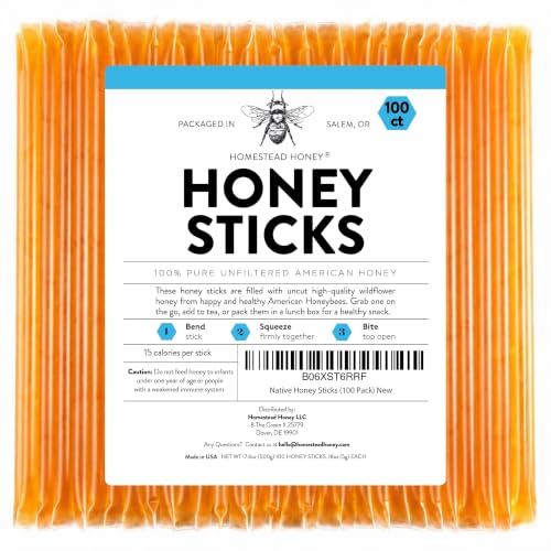 Homestead Honey Native Sticks Wildflower 100 Count