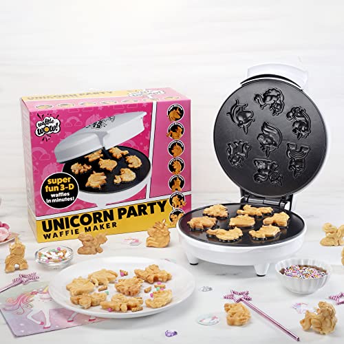 Unicorn Mini Waffle Maker- Creates 7 Different Unicorn Animal Shaped Waffles In Minutes- A Fun And Cool Magical Breakfast For Kids & Adults - Electric Non-Stick Waffler Iron, Fun Gift For Girls #TOP1