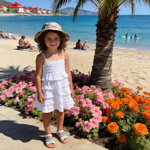 Image of Kiderence Toddler Flower Girl Sandals Open Toe Dress Shoes Wedding Party