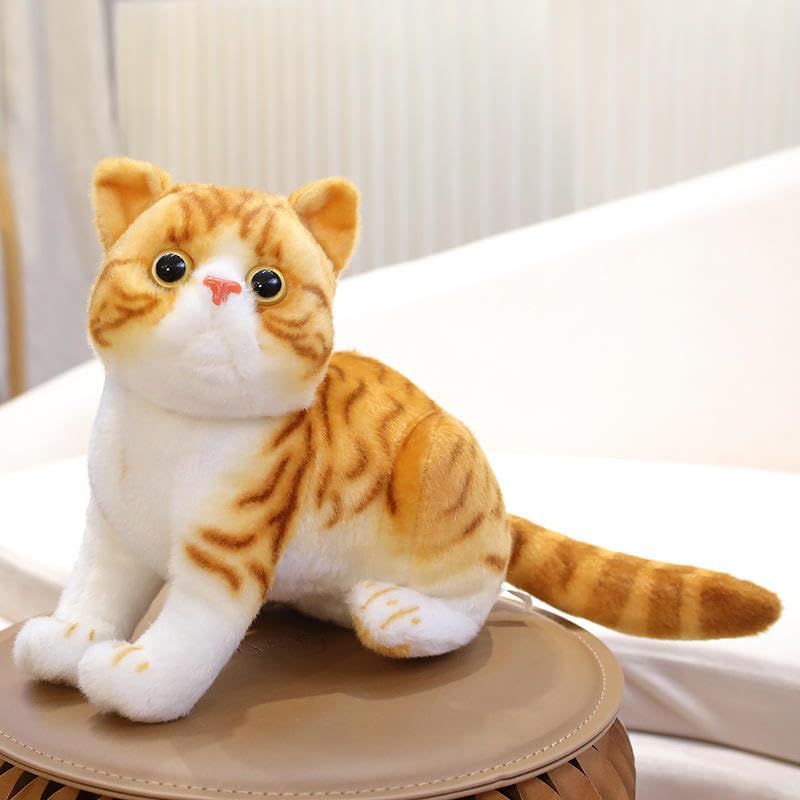 Image of Cat Soft Toy 20 cm - Cute Plush Stuffed Animal for Kids Boys & Girls | Soft & Cuddly Kitten Toy for Baby | Birthday Gift (Color May Vary)