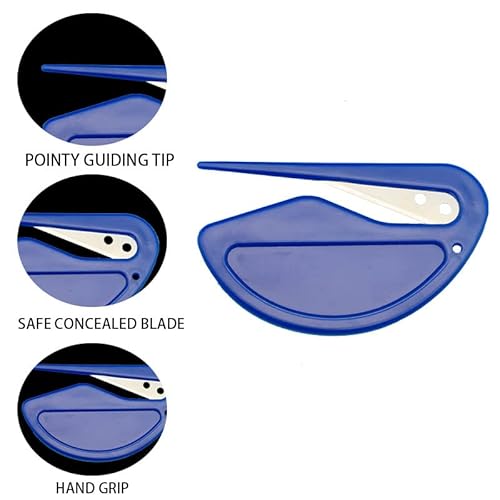 Tianyi Skying Letter Opener Envelope Slitter Women Letter Opener Slitter For Men Letter Openers With Razor Blade For Envelope, Package, Paper Cut, Safe Mail Opener 4Pcs (Purple) #TOP2