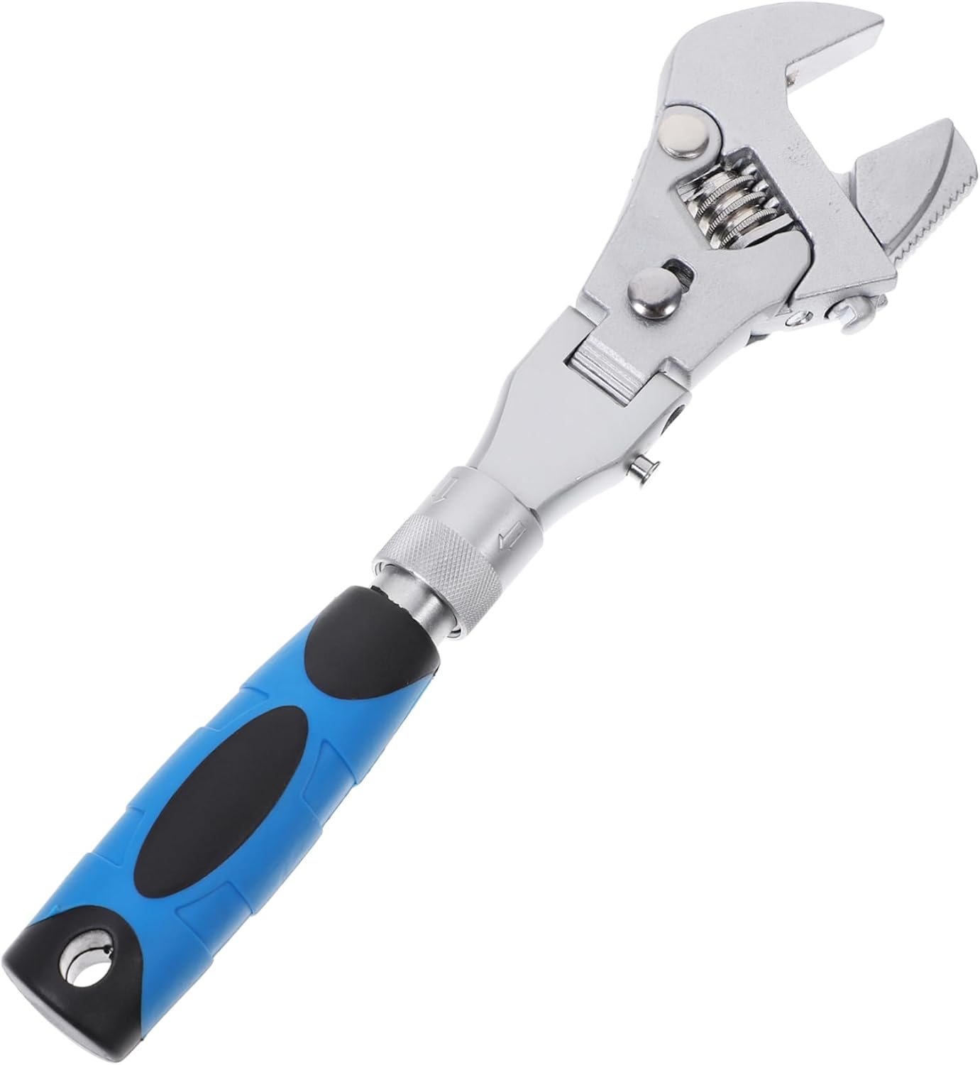 Heavy Duty Telescopic Ratchet Wrench with Flex Head Adjustable Multipurpose Spanner for Home Repair Auto Maintenance and Mechanical Use
