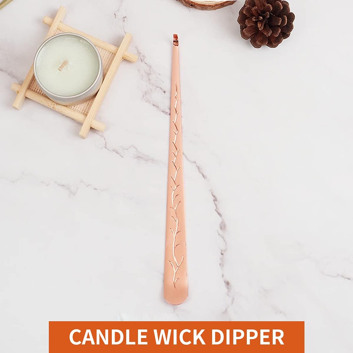 Candle Accessory Set 3 in 1, Candle Wick Trimmer, Candle Cutter, Candle Snuffer Kit, Candle Wick Dipper for Scented Candle Lover, Candle Care Tools, Christmas Thanksgiving Gift, Ideal Gift(Rose Gold) : Home & Kitchen