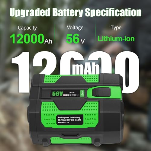 Image of Replace for EGO 56V Battery 12Ah Compatible with EGO All 56V Power Tools