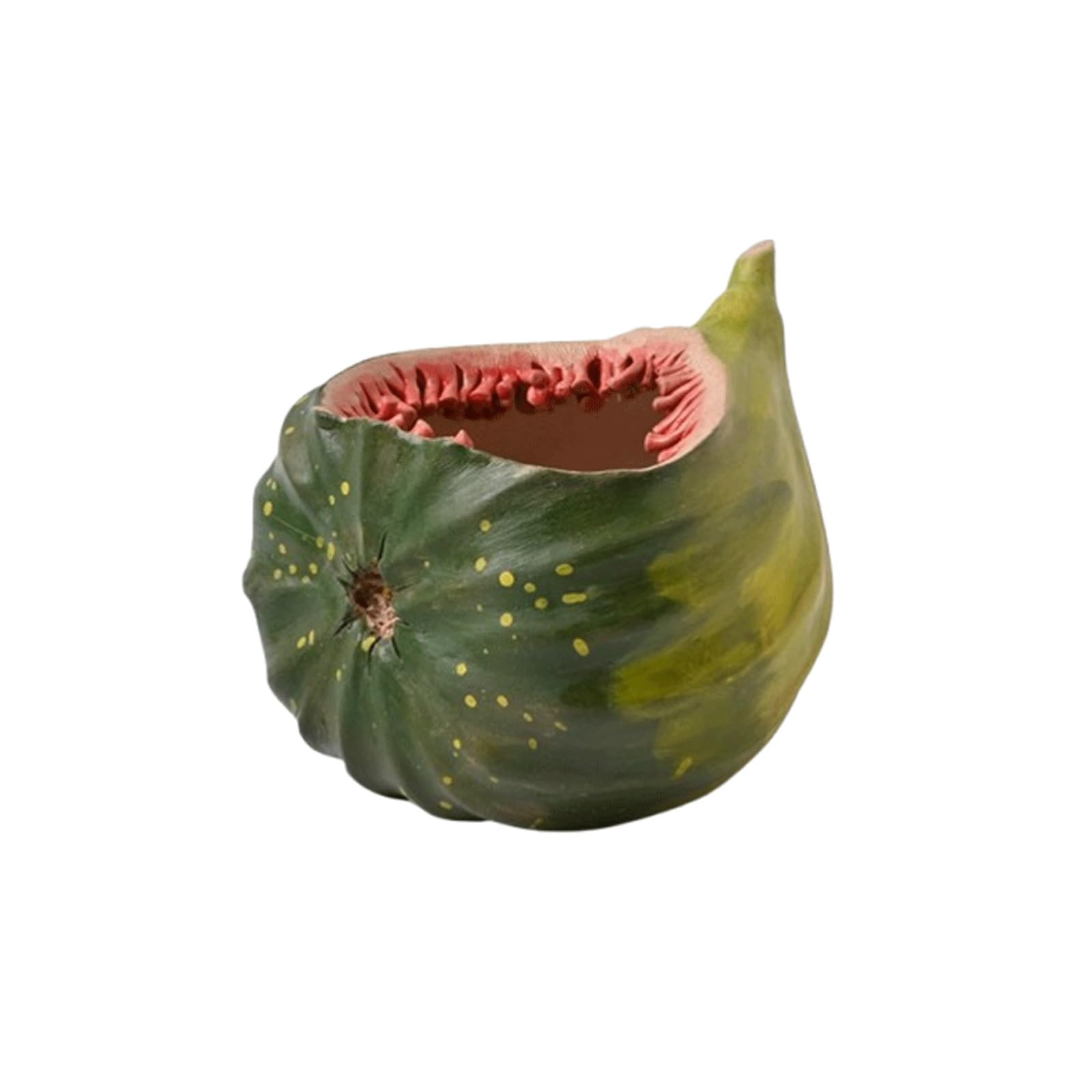 Doniczka Doniczka ceramiczna w kształcie figi, doniczka na sukulenty, surowa ceramika, doniczka w kształcie owoców, uroczy kaktus, mini doniczka do dekoracji okna Balkonowego(Groen,L)