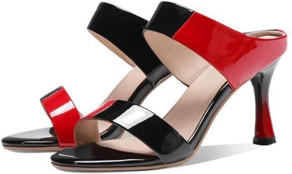 クリスチャンルブタン パンプス オープントゥ エナメル レッドソール