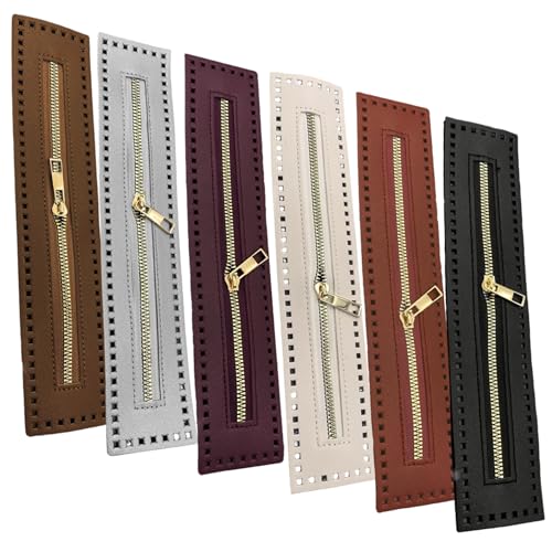 Recopilación de Cremalleras más recomendados. 46 6 cremalleras para bolsos y carteras, 10, 6 x 2, 4 pulgadas, de piel sintética, de ganchillo con agujeros, suministros costura para bricolaje, vaqueros, manualidades, colores,...