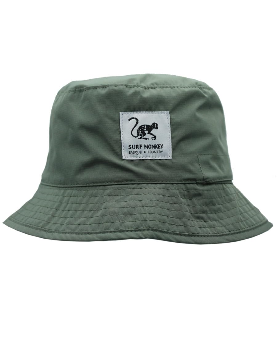 Surf Monkey Recycled Bucket Hat - Gorro de Pescador Unisex Adulto - Waterproof - Talla única - Reversible