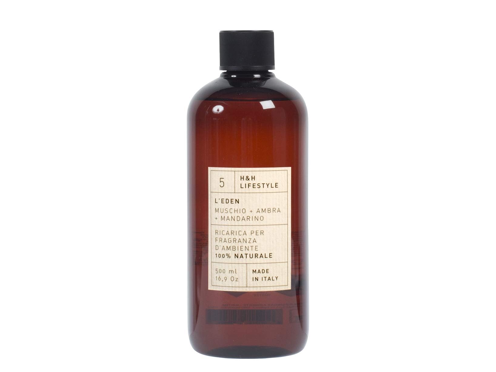 H&H Eden Ricarica Diffusore, Muschio Ambra Mandarino, 500 Ml
