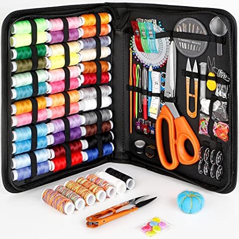 Sewing Kit for Adults,Maxfanay Needle and Thread Kit for Sewing,Professional Sewing Supplies Accessories with Tailor Scissors,43XL Thread,30 Needles,Thread Snips and More for Travel Home Beginners Cover