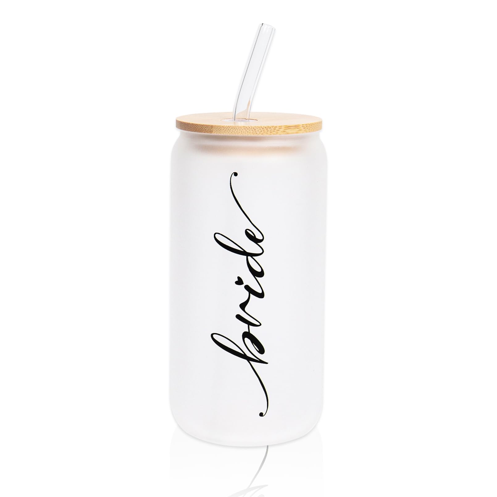 Nwvuop Bride to Be Gifts Bridal Shower Gift, Engagement Gifts for Women 16 oz Mason Jar Cups, Hen Party Gifts for The Bride