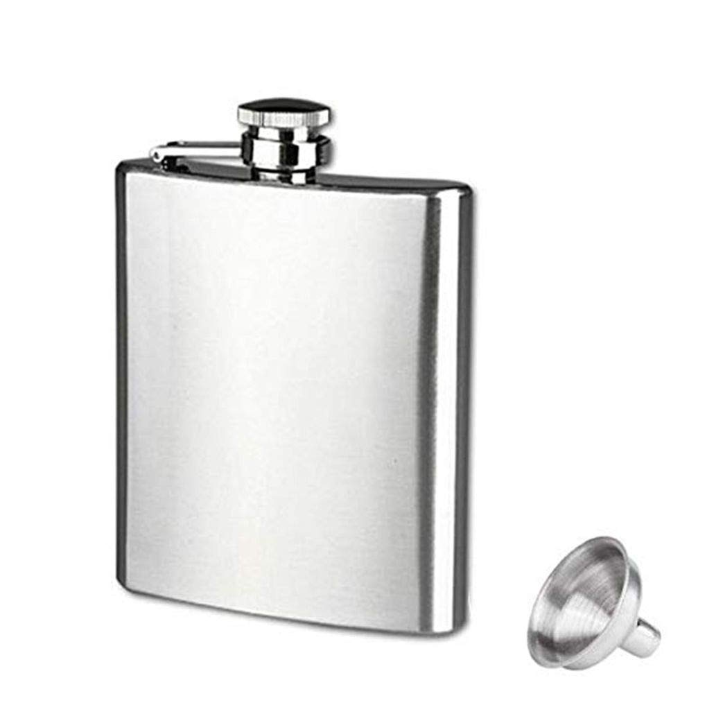 Mini Portable Hip Flask 4 5 6 7 8 9 10 18 oz Stainless Steel Hip Liquor Alcohol Bottle Flask with Cap Funnel 18 oz