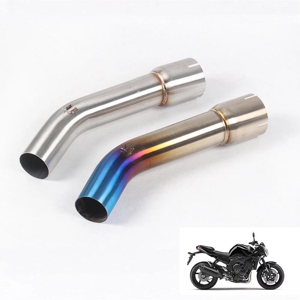 éChappement Sport Silencieux D'échappement De Moto en Acier Inoxydable Tuyau Intermédiaire pour Fz1 FZ1N FZ1000 D'éChappement(Type A)