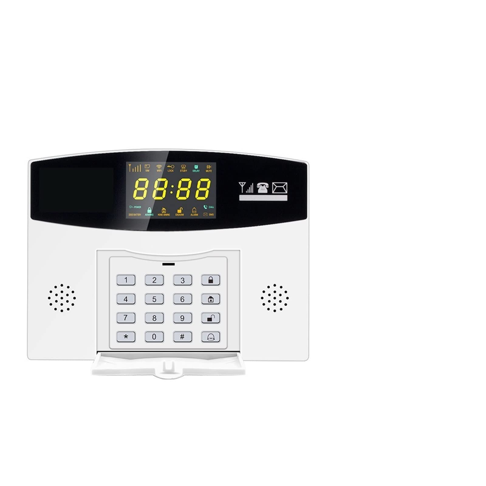 CUDTAPI Tuya Smart 4G GSM Alarm System Burglar 433MHZ Wireless Wired Zone Link To Motion Sensor IP Camera(W210 Alarm host)