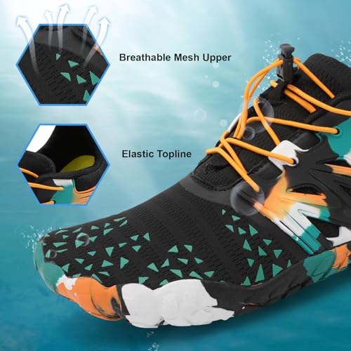 Image of XIHALOOK Athletic Hiking Water Shoes Womens Mens Quick Dry Barefoot for Beach Walking Kayaking Surfing Training