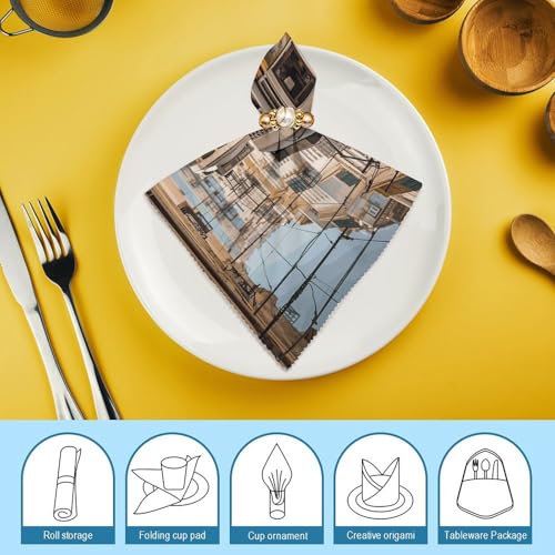 Servilletas de Tela Reutilizables 18x18 Pulgadas Set 4 miniatura 7