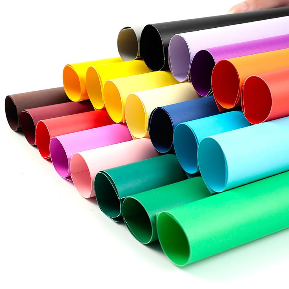 230GSM A4 Kartonpapier - 10 -Farben-Sortiment/Einzelfarben für DIY-Kunsthandwerk,Origami,Scrapbooking|Farbiges Kunstpapier für Schulprojekte,Papierschnitt,Schwarz,3 Pack (20 Blätter/Pack)