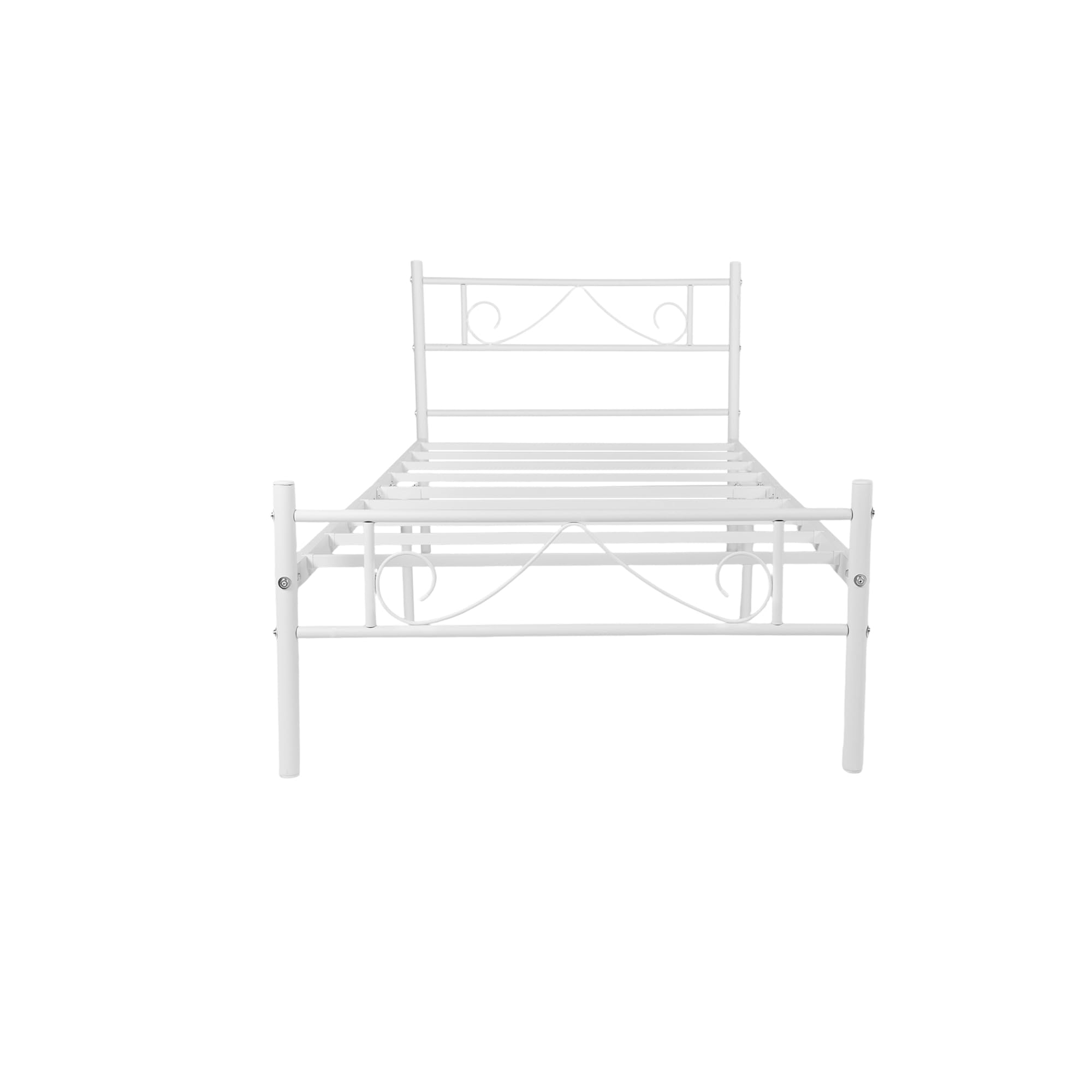 FurnitureR Cama de primeros auxilios con marco de metal resistente, diseño moderno de barba blanca, ahorro de espacio y duradera para respuesta de emergencia, escenarios de negocios y viajes, círculo