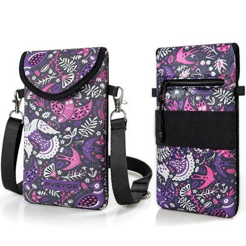 Image of Neoprene Phone Sleeve Pouch Case Bag for Men Women w /Crossbody Strap /Neck Lanyard for iPhone 17 /16 /15 /14 Pro Max, Samsung S25,Pixel 10