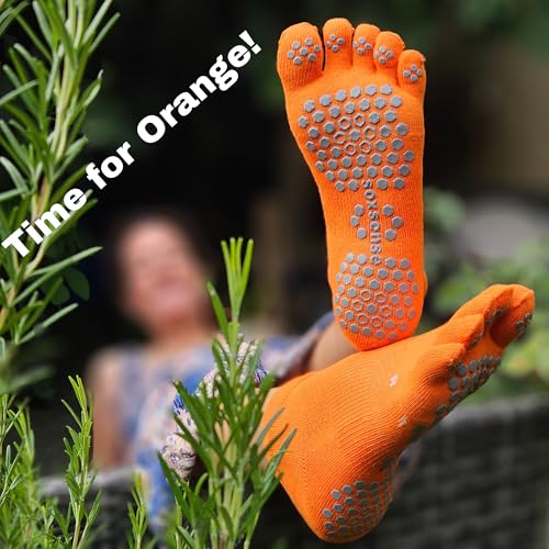 Image of Soxsense Multi-Pack Sports Grip Toe Socks with Cushion, Non-Slip Finger Socks for Pilates, Home Gym, Soccer, basketball