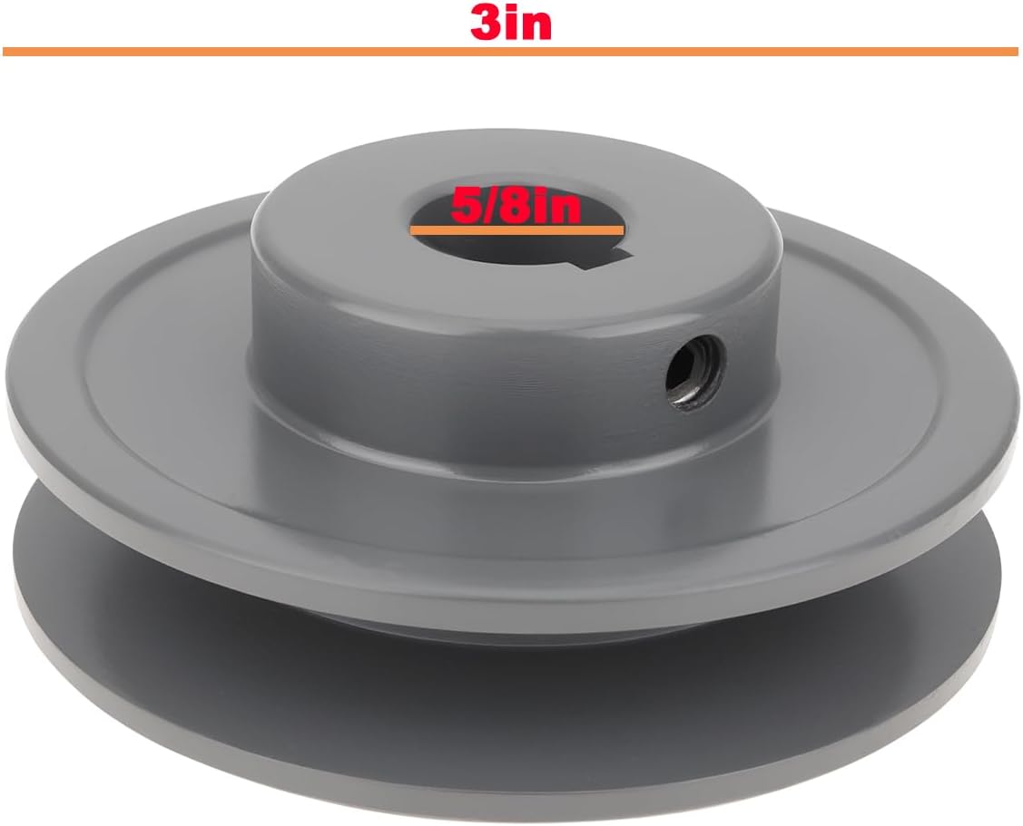 SING F LTD 1x Single Groove V Belt Pulley AK3058 5/8 Inch Bore 3 Inch OD for Industrial Drive Transmission System