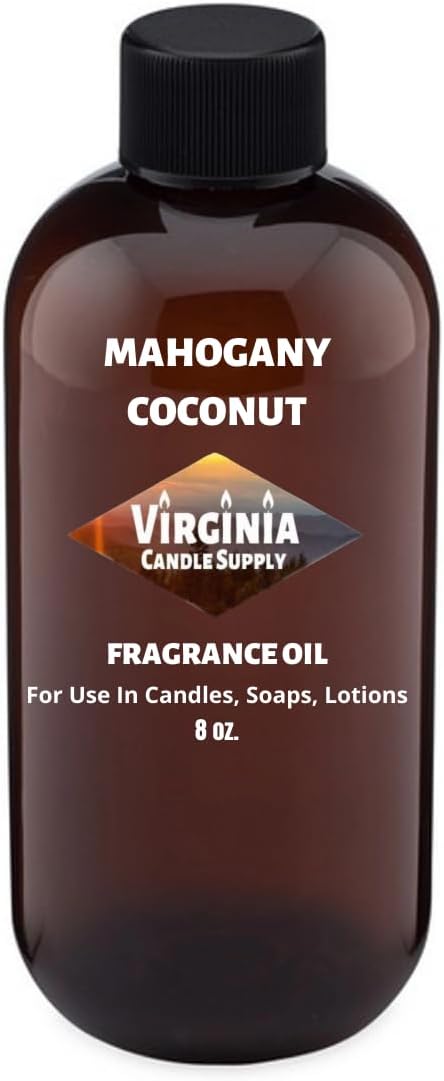 Mahogany Coconut Fragrance Oil (Our Version of The Brand Name) (8 oz Bottle) for Candle Making, Soap Making, Tart Making, Room Sprays, Lotions, Car Fresheners, Slime, Bath Bombs
