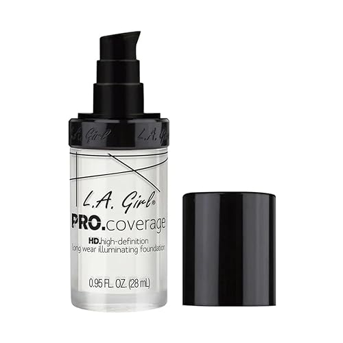 L.A. Girl Pro Coverage Liquid Foundation, White, 0.95 Fluid Ounce - 28 ml (Pack of 1) - White