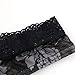 IBAKOM Men's Lingerie Floral Print Lace Trim Sissy Thong Panties Breathable Mesh G-string T-back Bikini Briefs Crossdressing Underpants Black XX-Large