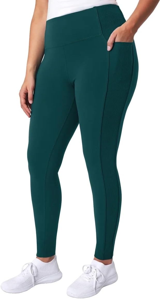 Mondetta Women's High Rise Ribbed Panel Legging