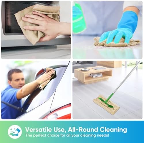 HOMEXCEL Brown Microfiber Cleaning Cloths, 20 Pack Cleaning Rags - Lint Free & Scratch-Free Microfiber Towels for Cars, House & Kitchen, Absorbent Cleaning Towels, 11.5 x 11.5 Inch - 5