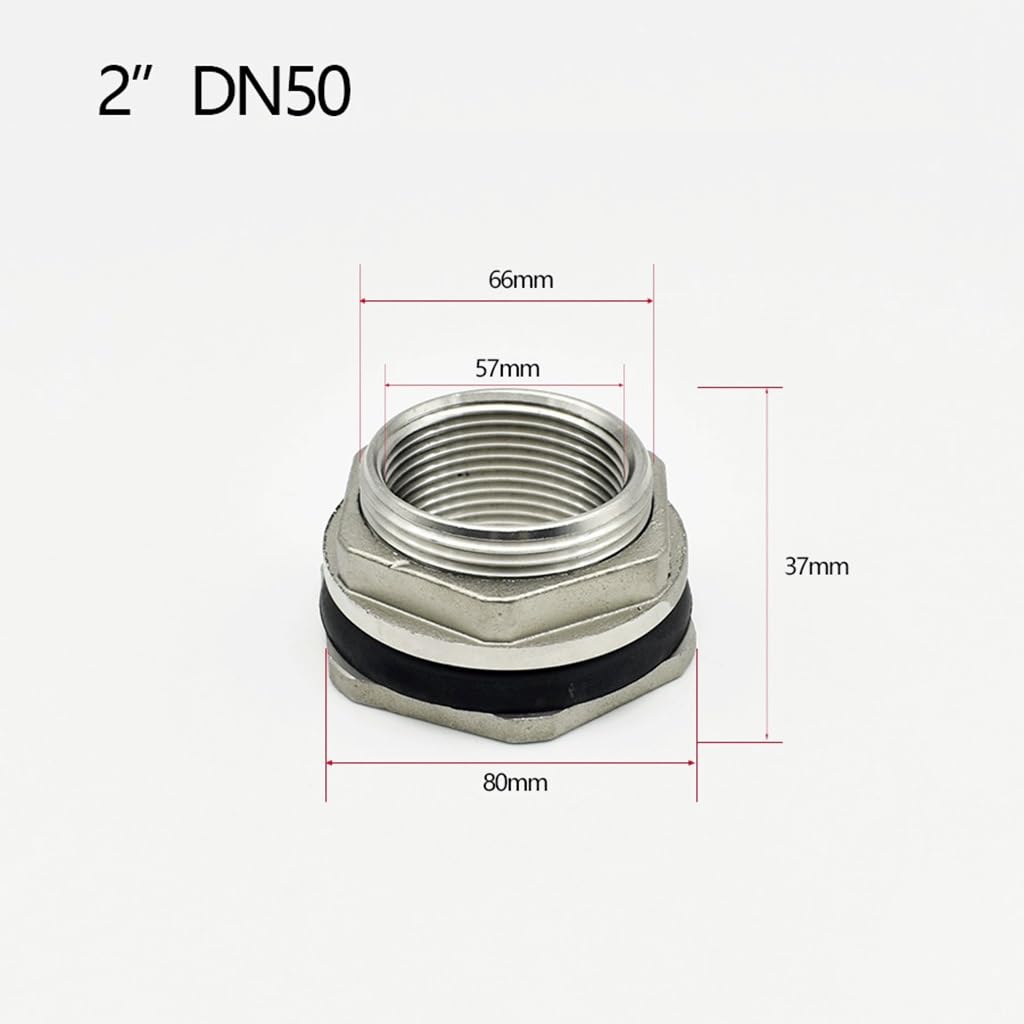 Accesorio de tubería de fundición, rosca hembra BSP, accesorio de tubería de acero inoxidable 304, adaptador de conector de tanque de agua de mamparo, for conectores de manguera de jardín doméstico, a