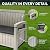EconoHome 3 Seat Outdoor Storage Bench with Rain Cover - 90 Gallon Capacity - Weatherproof Resin Bench for Patio, Porch, Garden, Yard, Pool Area - Furniture for Pool Accessories, Gardening Tools