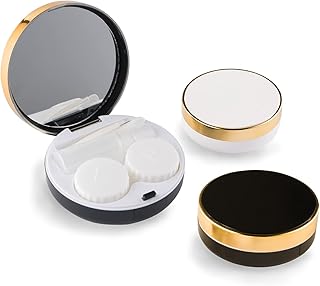 Sponsored Ad - 2 Pack Fashion Eyecare 4-in-1 Contact Lens Case, Lightweight Portable Contact Lens Case Kit with Mirror, Tr...