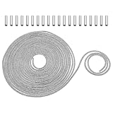 MAGICLULU Cordones para Zapatos con Cristal y Cabezas Decorativas, Prácticos y Resistentes para Botas y Accesorios de Ropa, Set de 5 Metros en Color Plata
