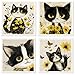 Morigins Cat Swedish Dishcloths for Kitchen Dish Towels,Cellulose Sponge Cloths,Non Scratch Reusable Paper Towels, Biodegradable and Reusable Kitchen Dish Rags