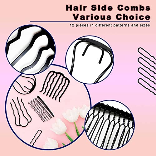 12Pcs Hair Stick For Updo Bun French Twist Hair Tool U Hair Pins Metal Hair Combs For Women,Girls,Hair Styling Tool Accessories,Gifts In Party,Wedding,Leisure Daily Life #TOP2