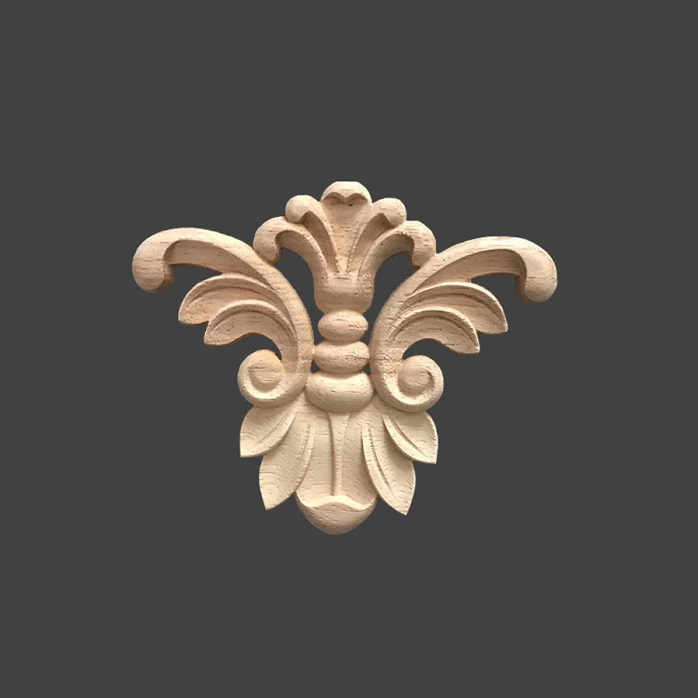 Sculpture sur bois de qualite superieure moulure florale d'angle 13cm
