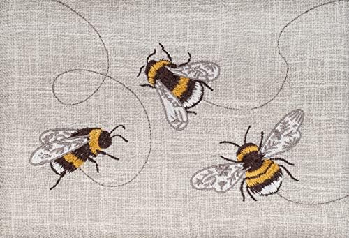 Hobby Gift Medium Sewing Storage Box, Wood/Fabric, Embroidered, Bee (MRME)