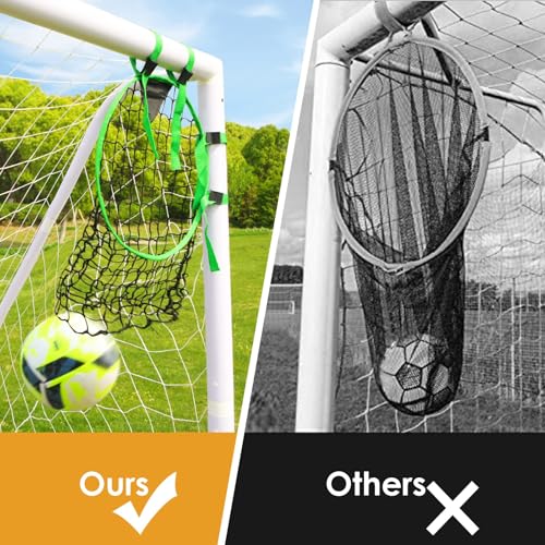 ORIENTOOLS 2 Pack Foldable Football Goal Target Training Equipment, Target Goal Set of 2, Target Net for Improving Shooting, Top Bins Target, Top Corner, Easy to Attach and Carry,Fold up to 15 cm - Image 5