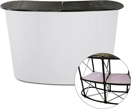 Miniatura 4 de Mesa portátil de mostrador de ferias comerciales Pop Up Exhibición de ferias profesionales Soporte de discurso Negro, Pop Up Exposición de ferias