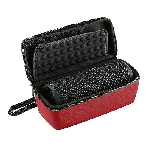 AMZLORD Funda para altavoz Bluetooth inalámbrico J-BL Flip 6, funda protectora de transporte portátil, impermeable, a prueba de golpes, bolsa de almacenamiento de EVA dura con asa (rojo)
