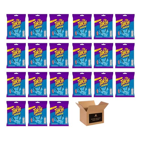 Takis Fuego Chilli & Lime Flavour Fried Corn Snacks for Adults Tasty Hot Rolled Corn Crisps | Crunchy Spicy Snack for Parties Movie Nights & Treats (Takis Blue Heat Chilli and Lime - 55g x 21Pack)