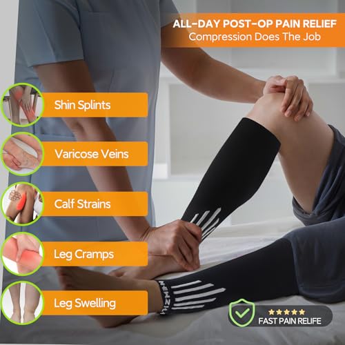 Image of NEWZILL Compression Calf Sleeves (20-30mmHg) for Men & Women - Perfect Option to Our Compression Socks - for Running, Shin Splint, Medical, Travel, Nursing