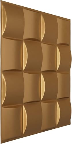 Miniatura 2 de Ekena Millwork 19 58 pulgadas de ancho x 19 58 pulgadas de alto Baile EnduraWall Panel decorativo de pared 3D, dorado (cubre 2.67 pies cuadrados).