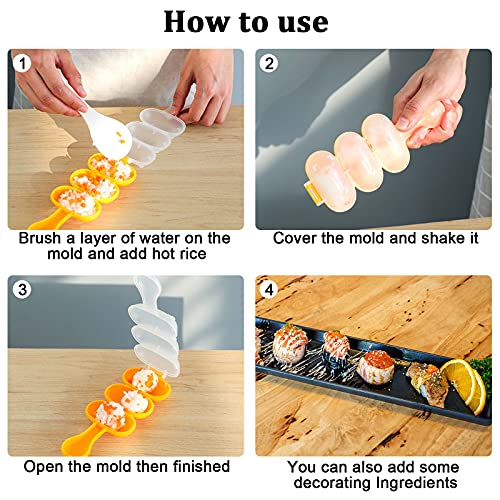 Rice Ball Molds Sushi Rice Decorating Mold With 1 Pcs Rice Ball Maker Shake 1 Pcs Mini Bear Rice Ball Mold 6 Pcs Vegetable Cutters Shapes Set 10 Animal Food Picks 4 Blue And White Porcelain Chopsticks #TOP3