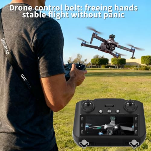 2K UHD GPS Drone with Camera for Adults - 5.9" Screen Remote Controller, Obstacle Avoidance, Auto Return, Optical Flow, 3 Speed Adjustable, FPV Real-Time, Beginner Friendly, 2 Batteries 60 Min Flight, Foldable - Image 4