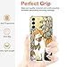 malegaon Cat Flower Case for Samsung Galaxy S22,Aesthetic Cute Animals Pattern, Soft TPU Full Cover Case for Galaxy S22