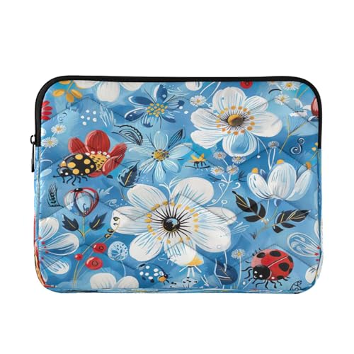 Funda para portátil 13-14 pulgadas con diseño azul floral