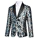 Boys Slim Fit Blazer Shiny Fashion Tuxedo Suit Jacket Sequin Shawl Collar 5T